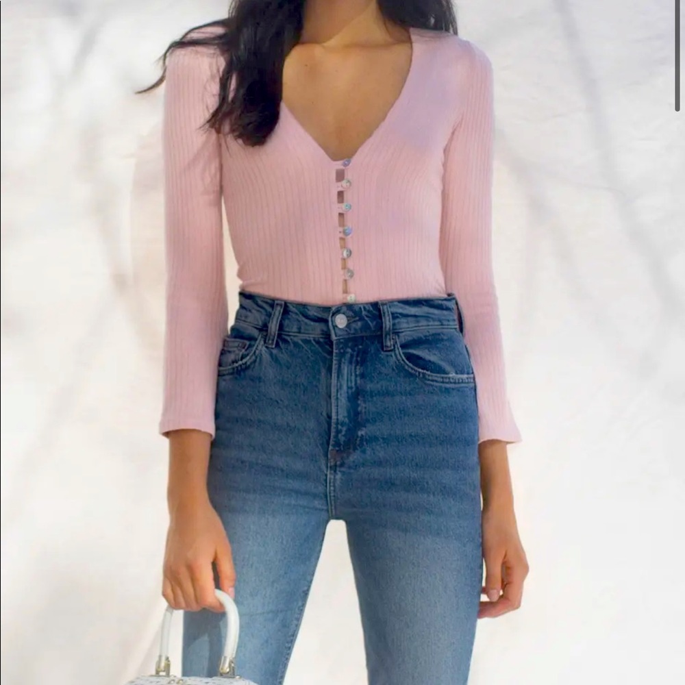 Reformation gellar top XS light pink